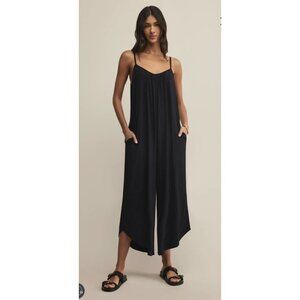 Z Supply black stretchy bohemian jumpsuit M oversized travel flowy adjustable